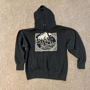 Charcoal Gray Long Beach Cali Hoodie